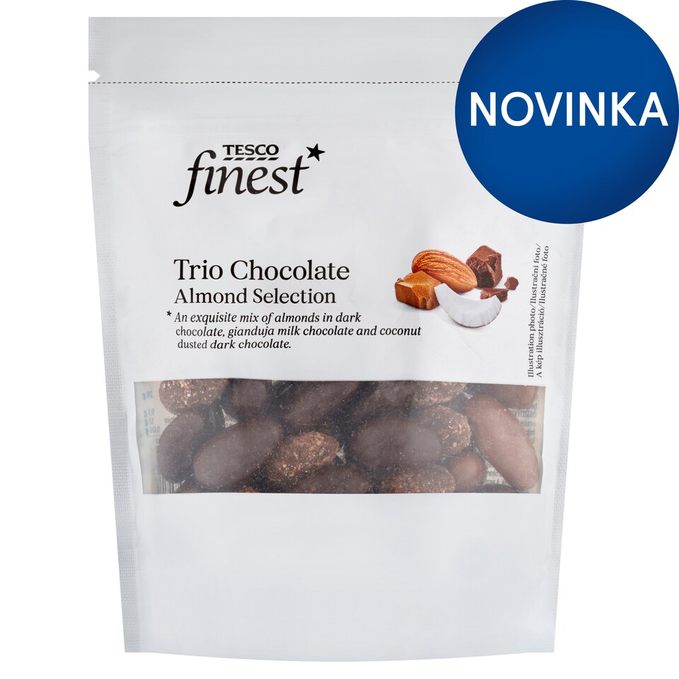 Tesco Finest Trio Chocolate Almond Selection 150 g