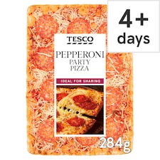 Tesco Pepperoni Party Pizza 284g