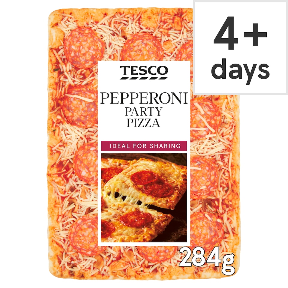 Tesco Pepperoni Party Pizza 284g