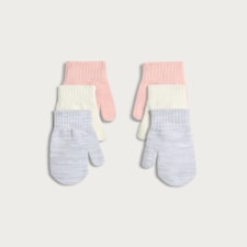 F&F Girls 3-Pack Lurex Magic Mittens in Multi