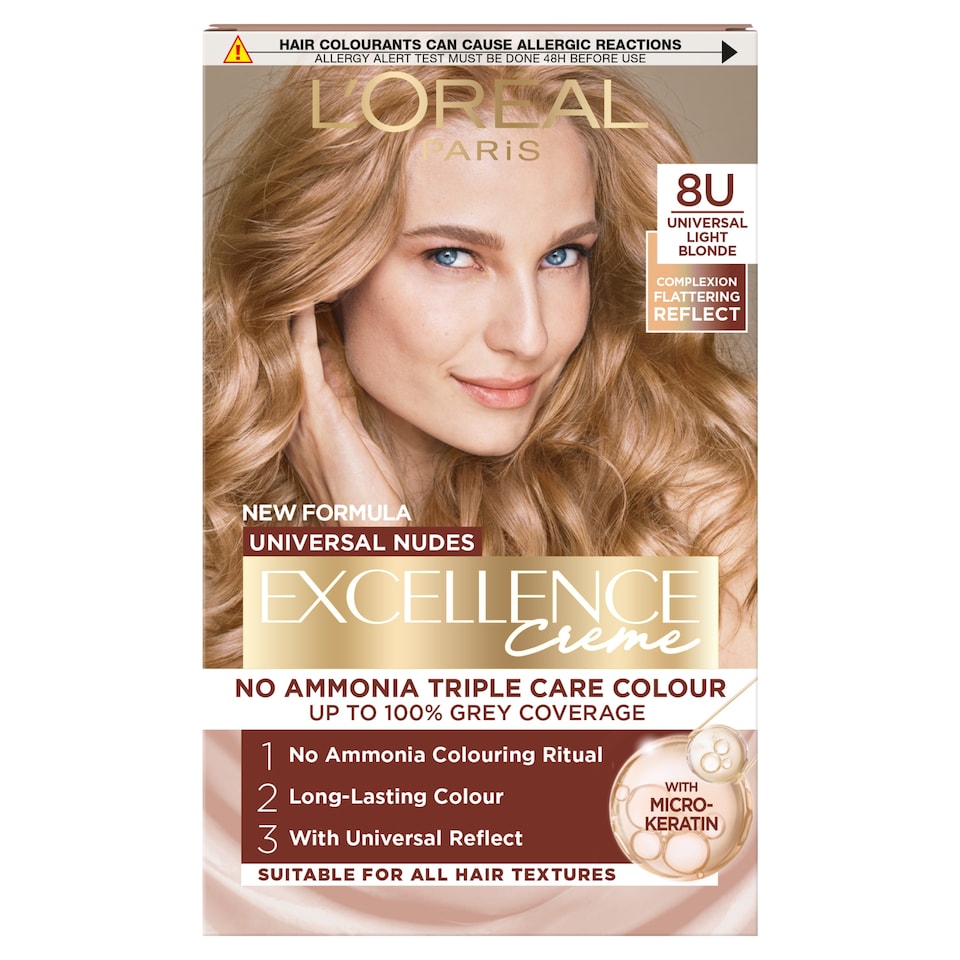 image 1 of L'Oreal Paris Excellence Universal Nudes 8U Light Blonde Permanent Hair Dye
