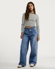image 2 of OH ME OH MY Wide Leg Tie Waist Jeans in Blue