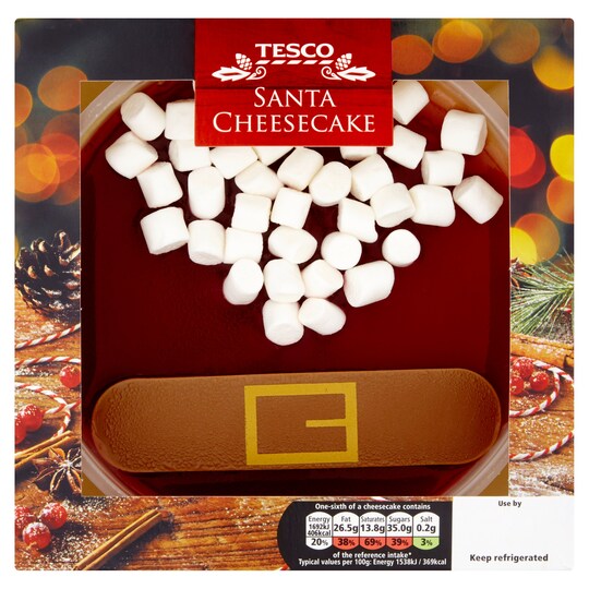 TESCO SANTA CHEESECAKE 600G Tesco Groceries