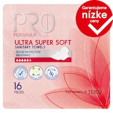 Tesco Pro Formula Wings Ultra Super Soft hygienické vložky 16 ks