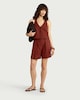 image 3 of The F&F Edit Linen Rich Halterneck Co-ord Waistcoat in Red
