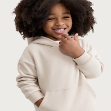 F&F Boys Cotton Rich Kangaroo Pocket Hoodie in Stone