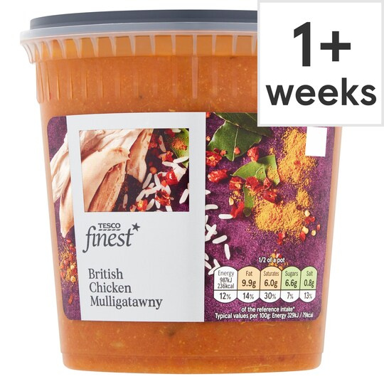 Tesco Finest Chicken Mulligatawny Soup 600G Tesco Groceries