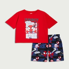 Marvel Spider-Man Spidey Pyjama Shorts Set in Red