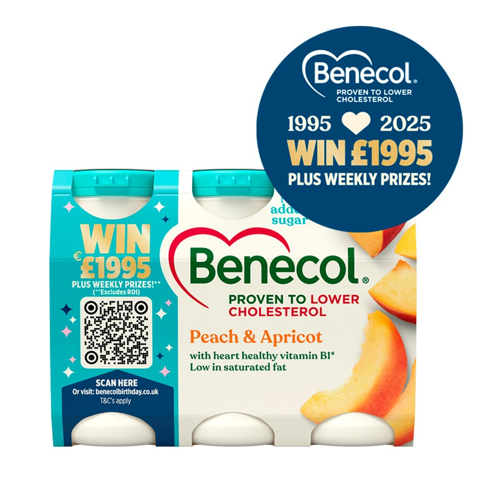 image 1 of Benecol Peach & Apricot No Added Sugar 6 x 67.5g