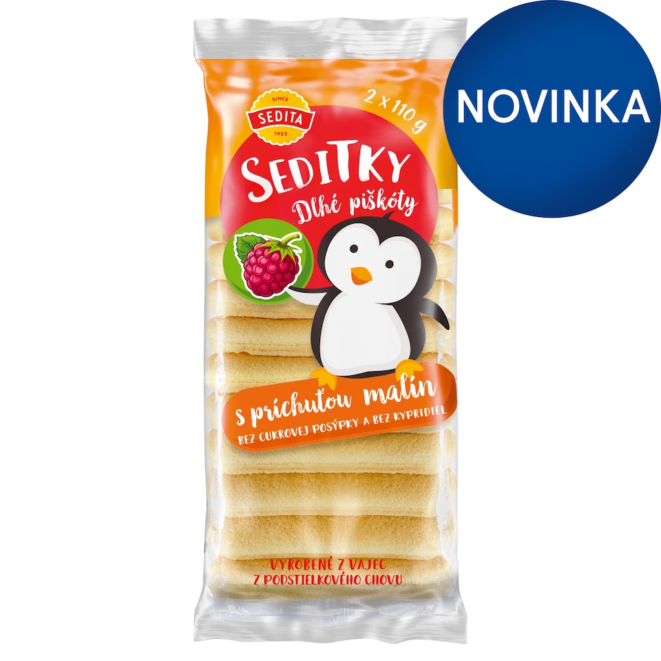 Sedita Seditky Long Sponge Cakes with Raspberry Flavor 2 x 110 g (220 g)