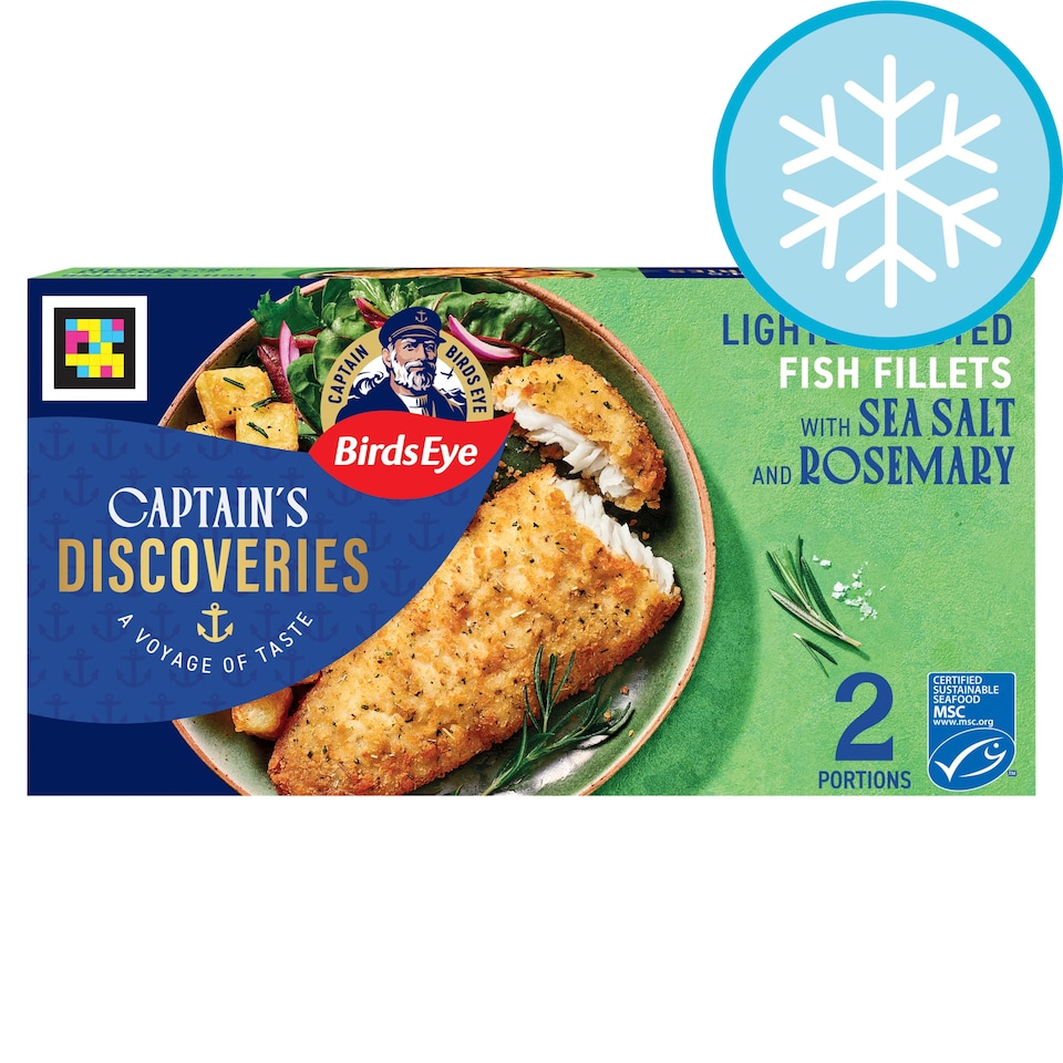 Birds Eye Captain's Discoveries Lightly Dusted Fish Fillets with Sea Salt & Rosemary 280g