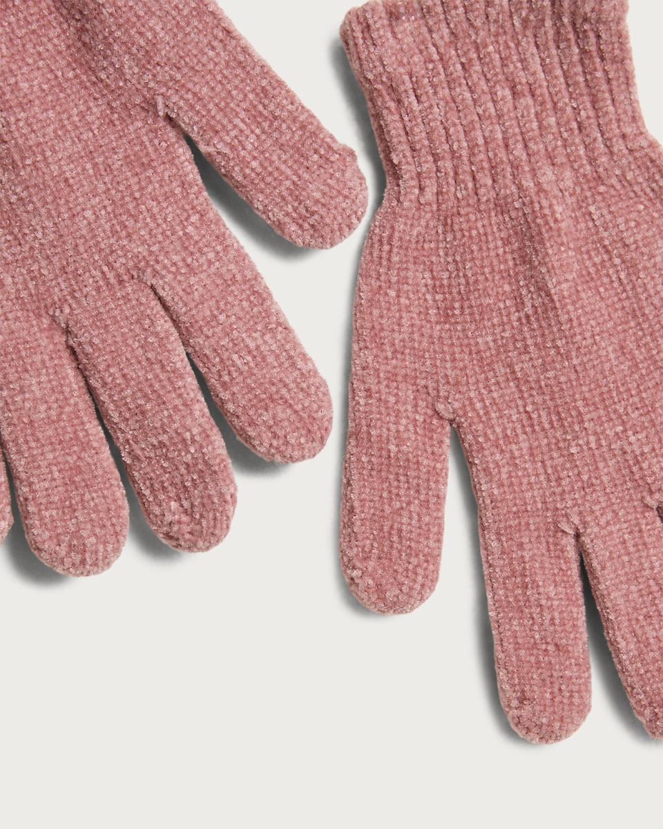 image 1 of F&F 2-Pack Chenille Textured Gloves in Multi