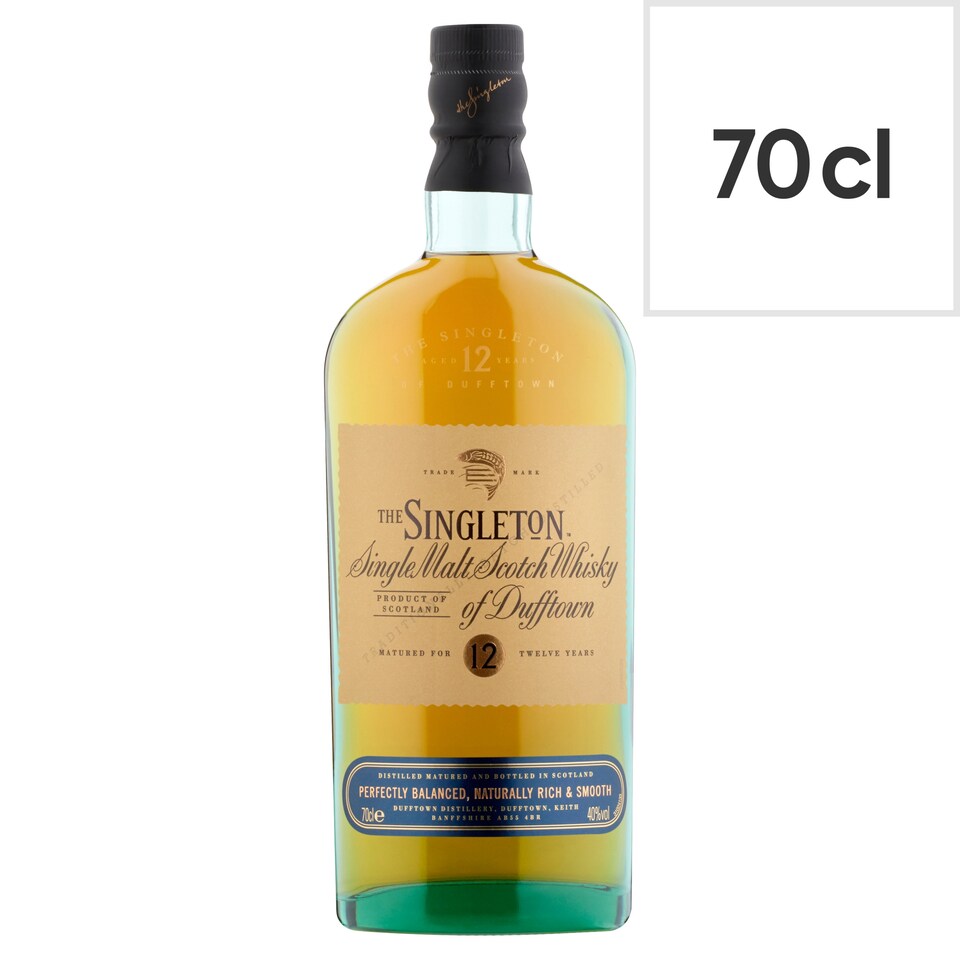 Singleton of Dufftown 12 Year Whisky Bottle 40% Vol 70cl