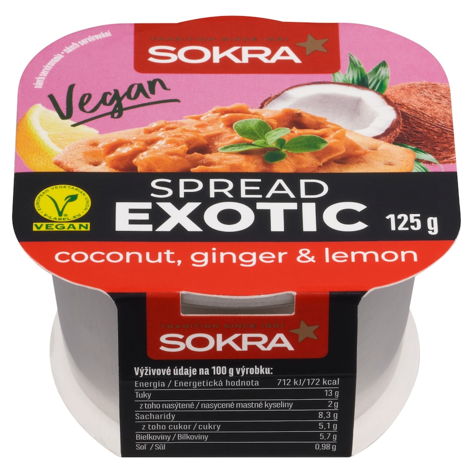 obrázok 1 z Sokra Vegánska nátierka s hrachovou na exotický spôsob 125 g