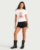 image 2 of OH ME OH MY Cotton Rich Long Live Cowgirls Slogan T-Shirt in Cream