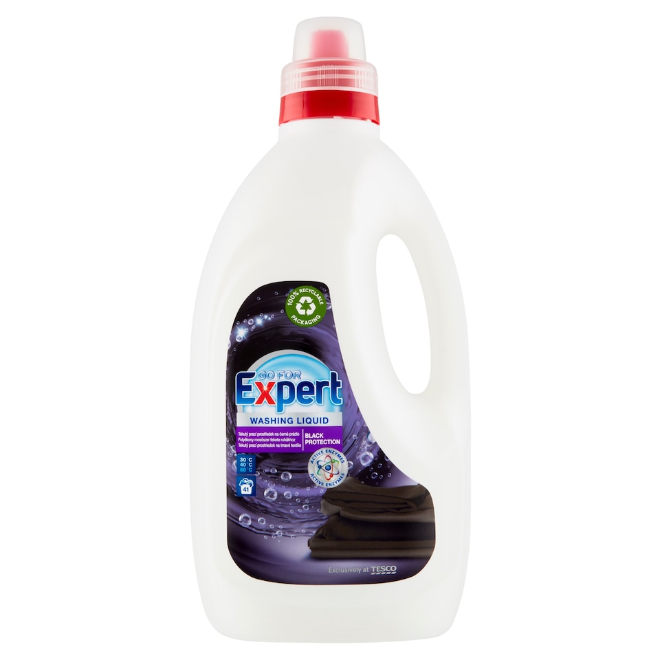 Tesco Go For Expert Tekutý prací prostředek na černé prádlo 41 praní 1,5l