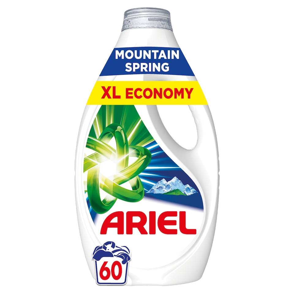 Obrázek 1 pro produkt Ariel Tekutý Prací Prostředek, 60 Praní, Mountain Spring