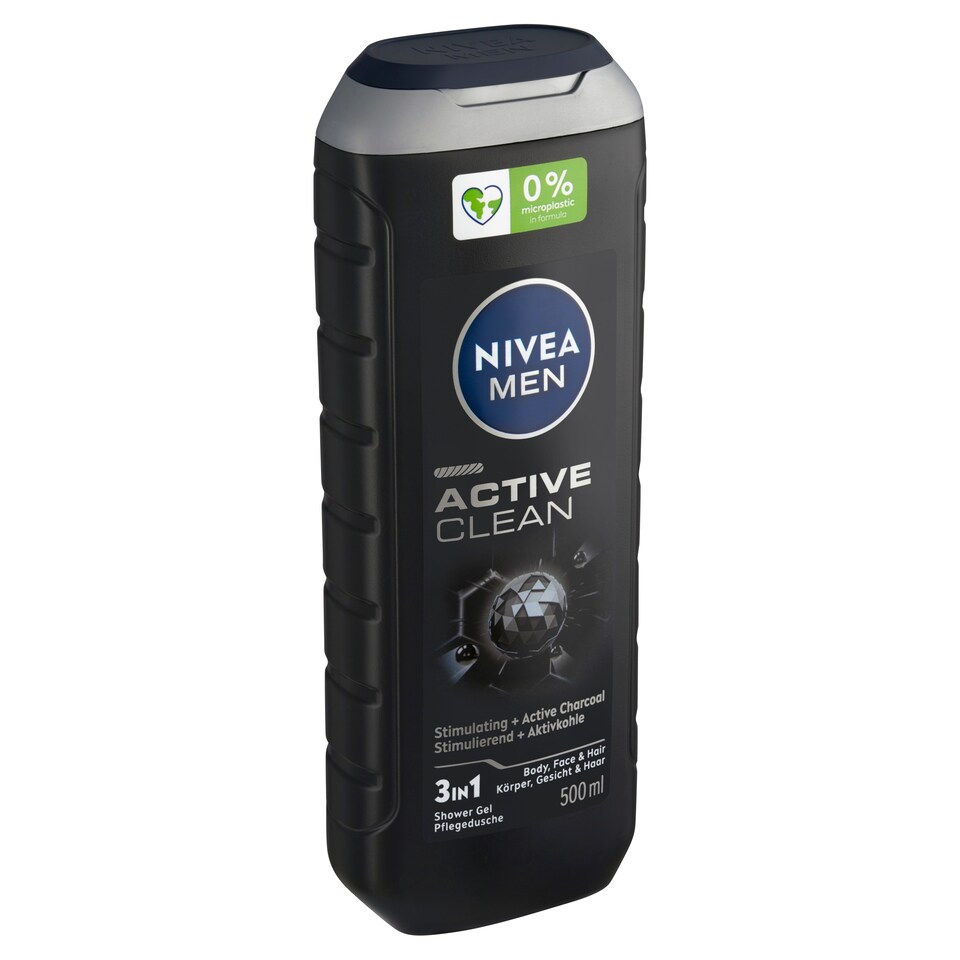 Obrázek 1 pro produkt Nivea Men Active Clean 3 v 1 Sprchový gel 500ml