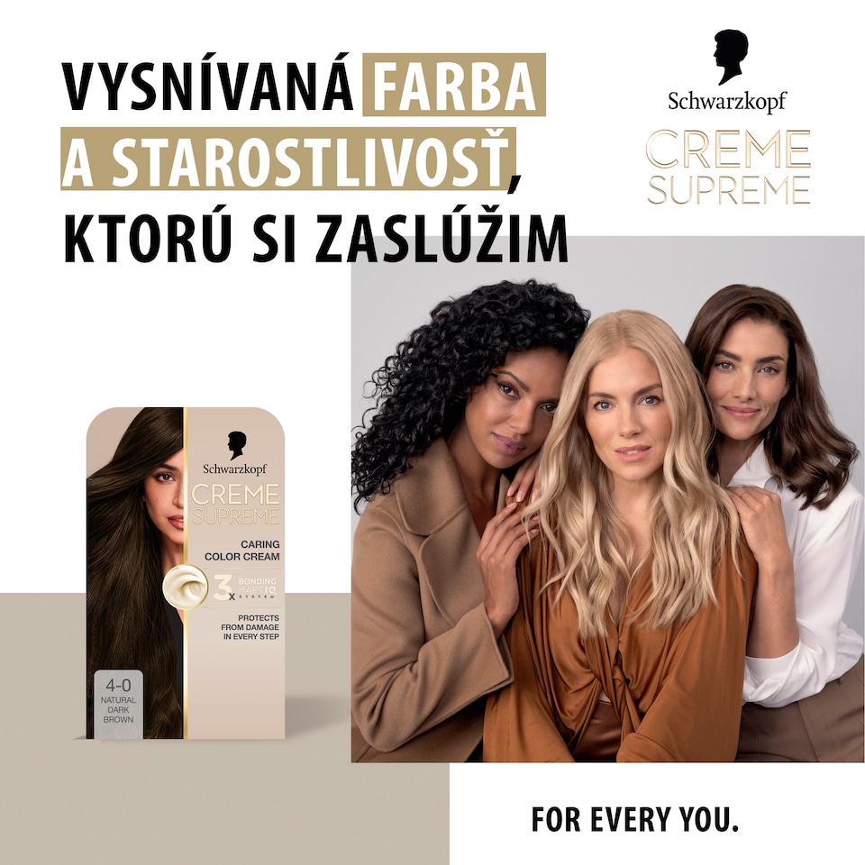 image 1 of Schwarzkopf Creme Supreme Hair Color 4-0 Natural Brown