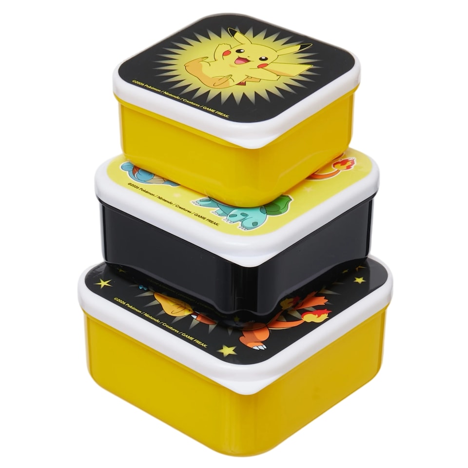 image 1 of Pokemon Lunch Snack Box Set of 3