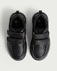image 2 of F&F School Boys Leather Strap Fastening Trainers in Black