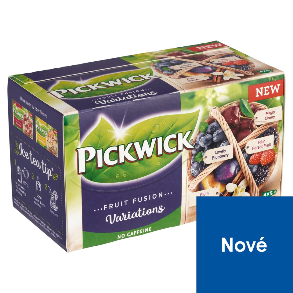 Pickwick Fruit Fusion Výběr 4 ovocnobylinných čajů aromatizovaných 20 ks 38,75g