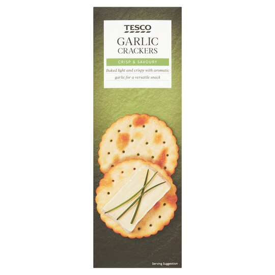 Tesco Garlic Crackers 185G Tesco Groceries