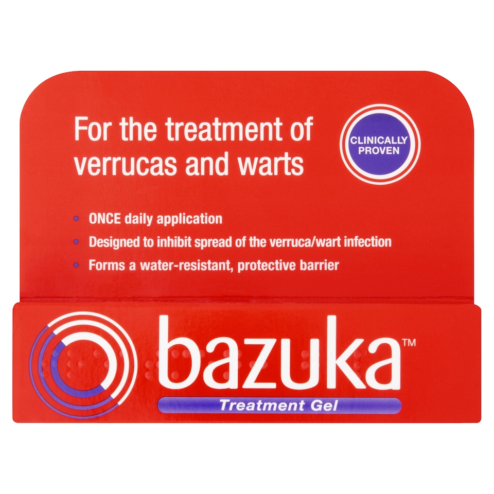 image 1 of Bazuka Verrucas and Warts Treatment Gel 6G