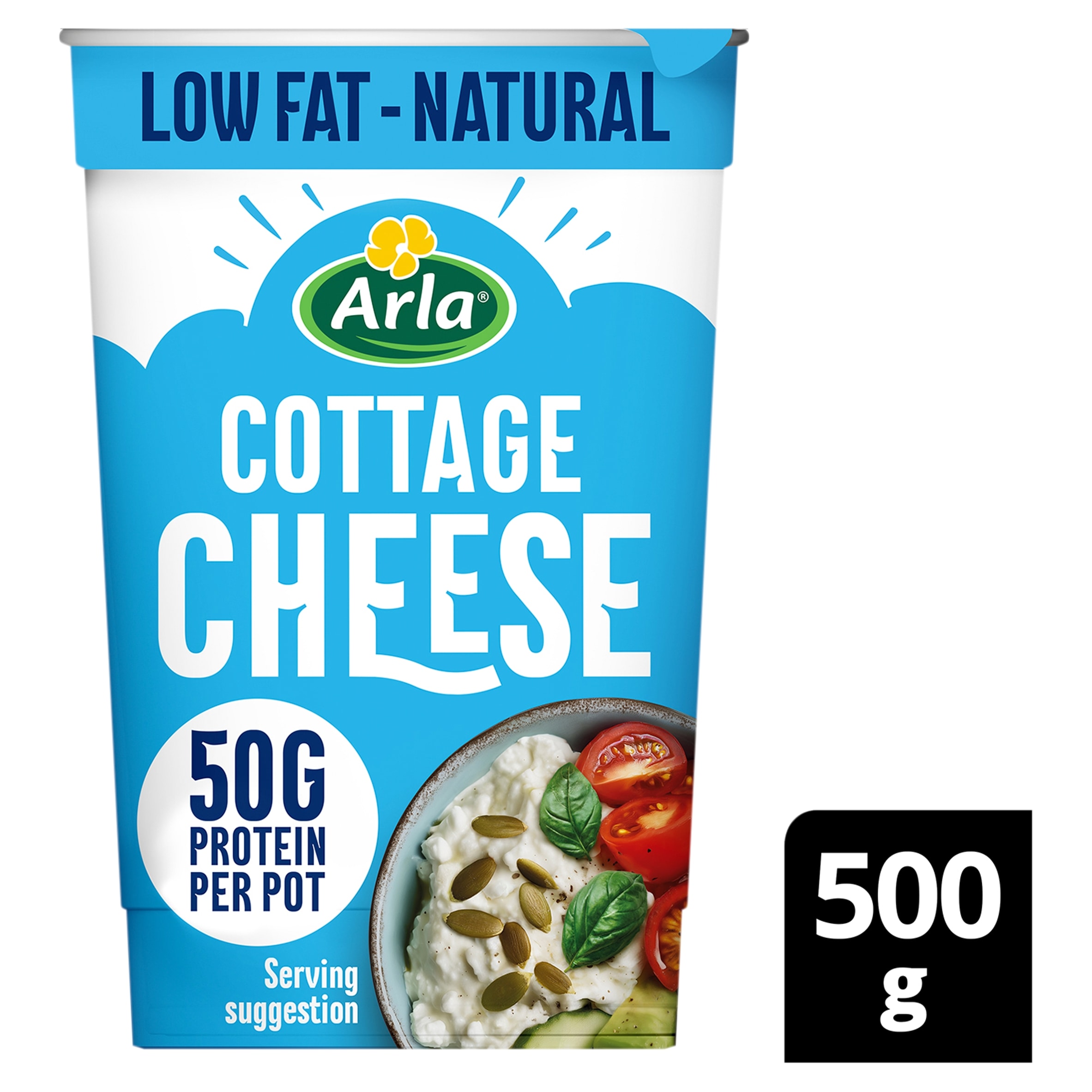 Arla Low Fat Natural Cottage Cheese 500g