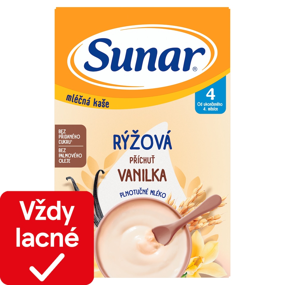 obrázok 1 z Sunar mliečna ryžová kaša vanilková 210 g