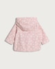 image 2 of F&F Baby Daisy Print Shower Resistant Zip Up Jacket in Pink