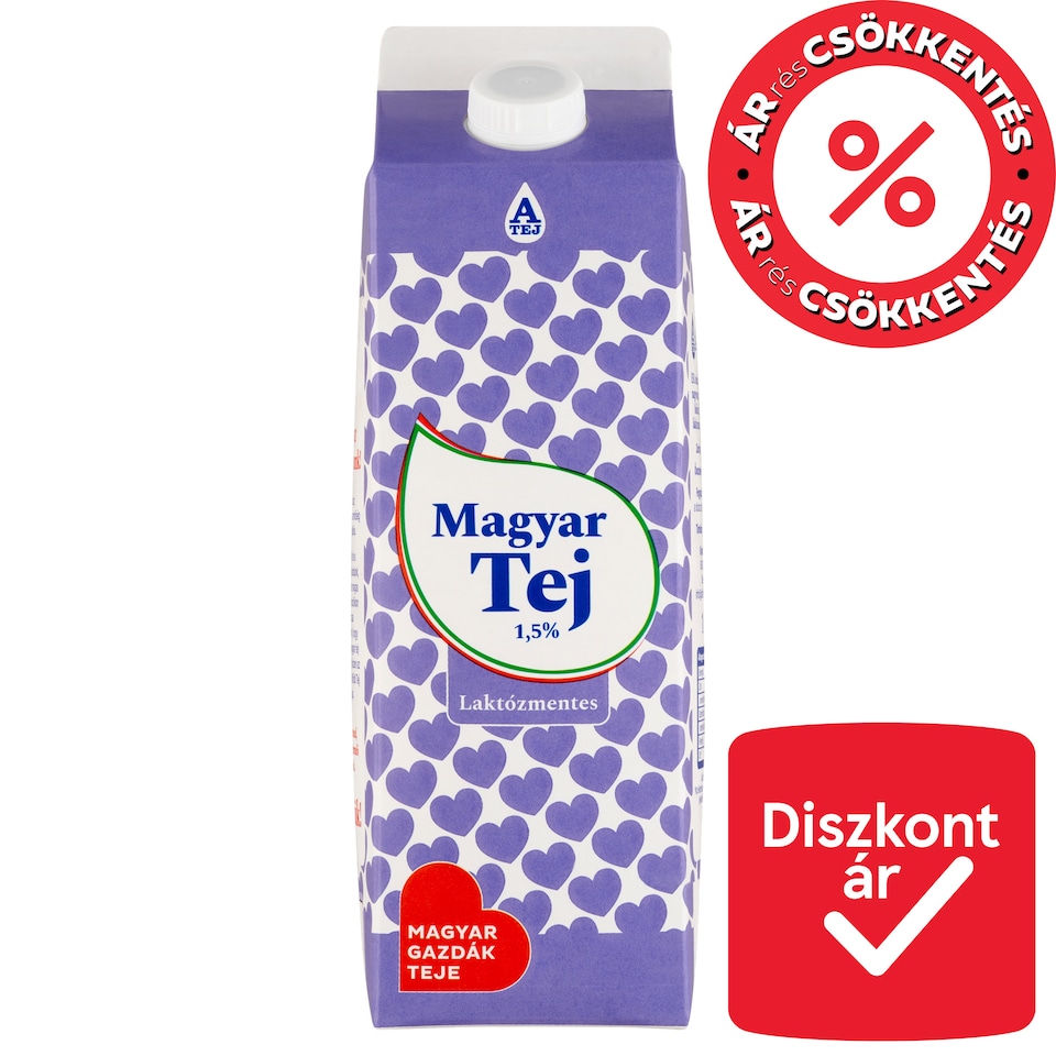 image 1 of Magyar Tej ESL Lactose Free Low Fat Milk 1,5% 1 l