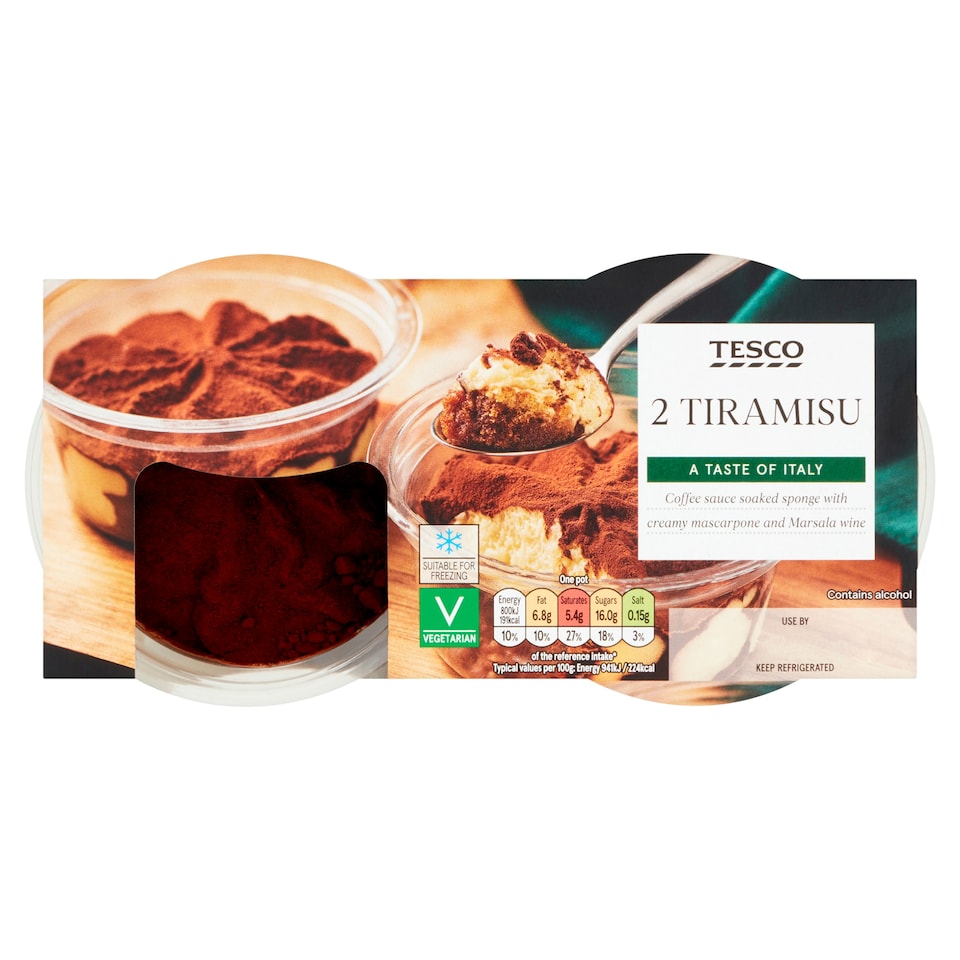 Tesco Tiramisu 2 x 85g (170g)