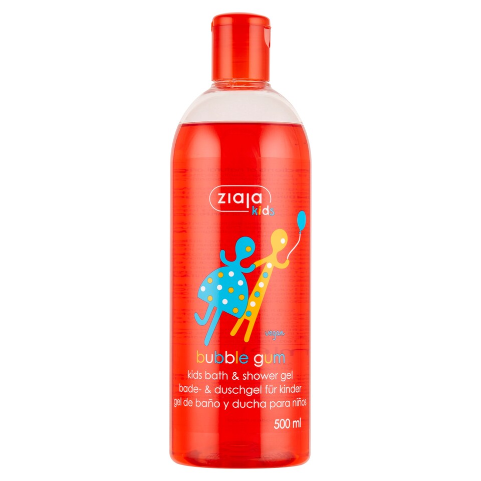 Ziaja Kids gyermek habfürdő és tusfürdő rágógumi illattal 500 ml  1. kép
