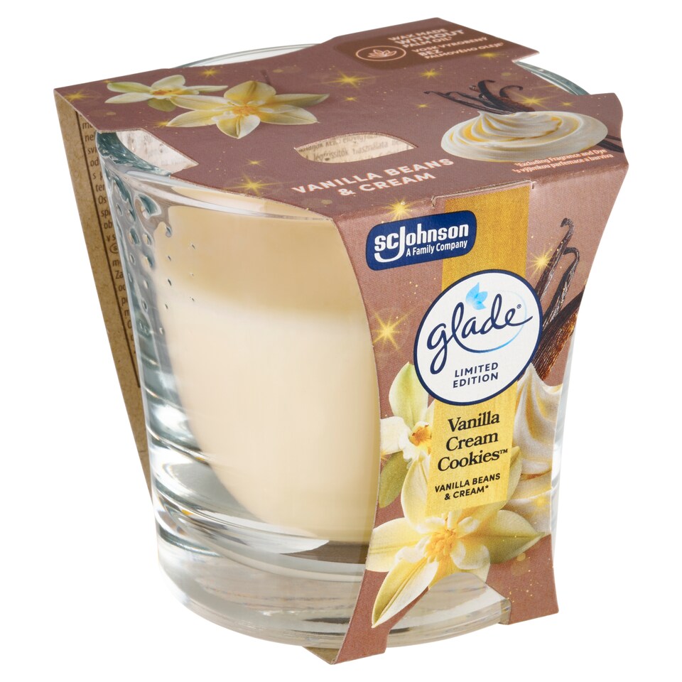 obrázok 1 z Glade Vanilla Cream Cookies parfumovaná sviečka 112 g