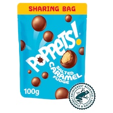 POPPETS SALTED CARAMEL POUCH 100G
