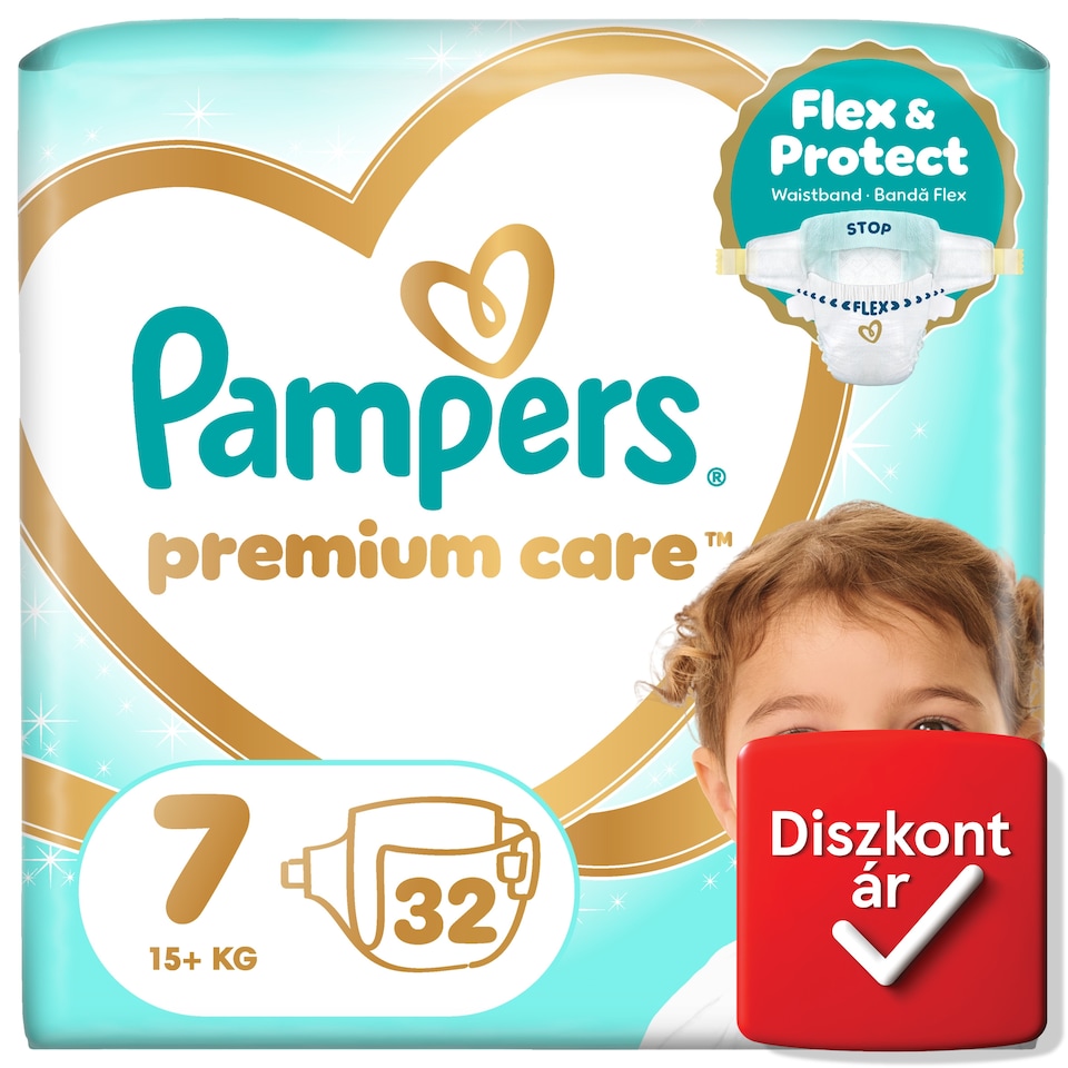 image 1 of Pampers Premium Care Size 7, 32 Nappies, 15kg+