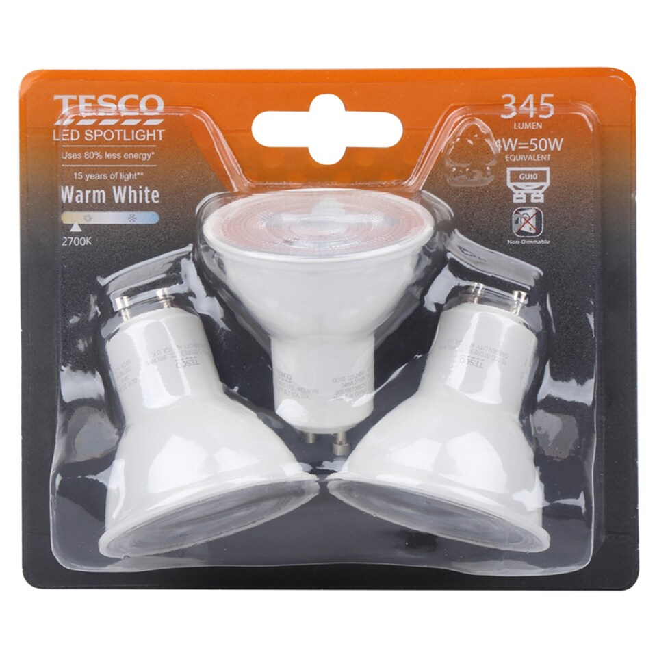 Tesco Led 50W Gu10 3 Pack