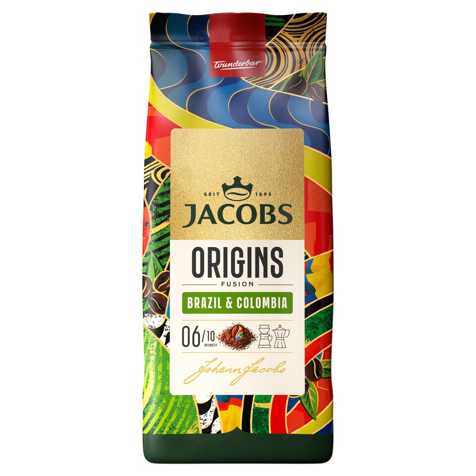 Jacobs Origins Fusion Brazil & Colombia káva pražená mletá 200 g