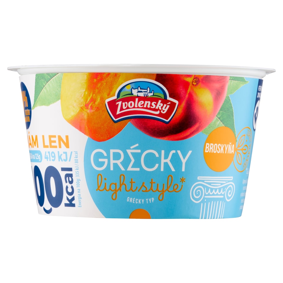 Obrázek 1 pro produkt Zvolenský Jogurt řeckého typu broskev 125g