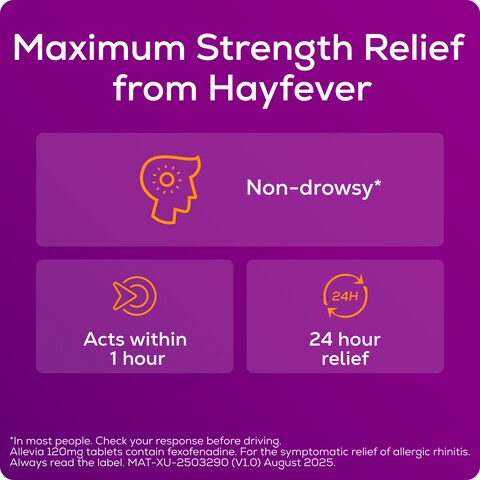 Allevia 120Mg Tablets 15 Pack - Tesco Groceries
