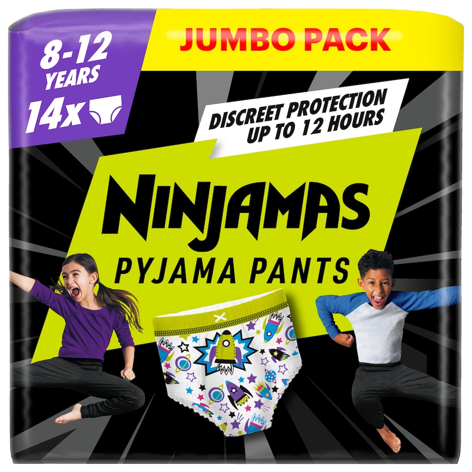 image 1 of Pampers Ninjamas Pyjama Pants 8-12 Years 14 Pack