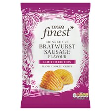 Tesco Finest Bratwurst Sausages Flavoured Crisps 150G