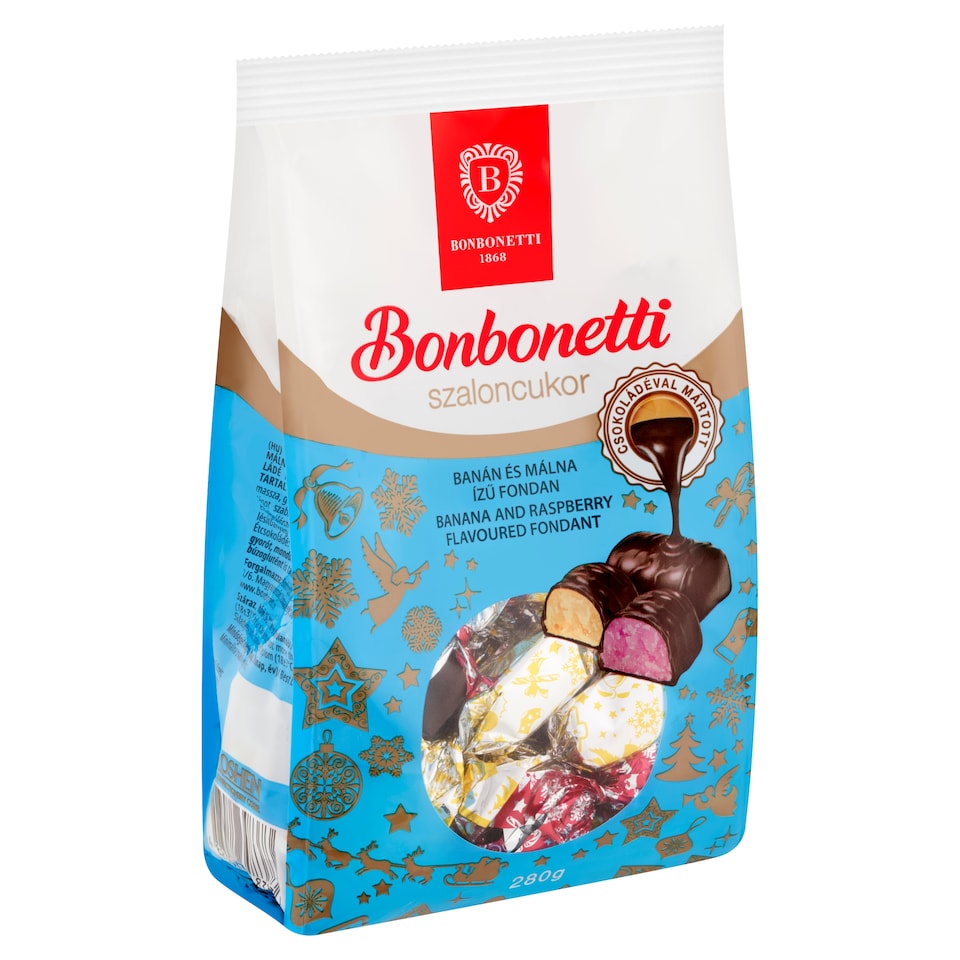 Bonbonetti Banana and Raspberry Flavoured Fondant Dessert with Chocolate 280 g