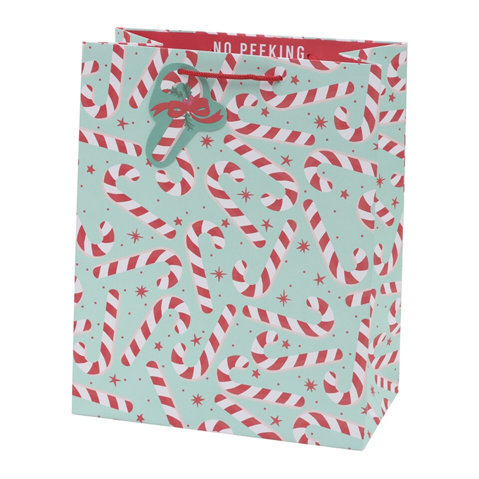 Tesco Candy Cane Gift Bag Large