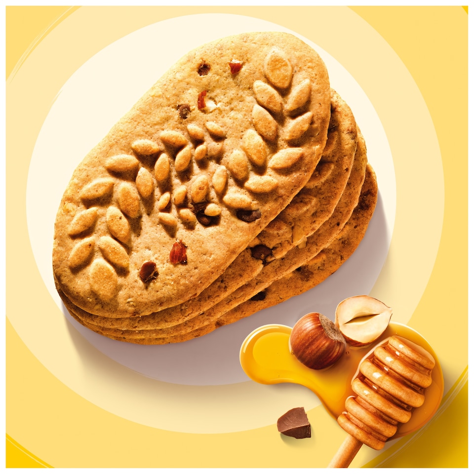 image 1 of Belvita Breakfast Honey & Nut with Chocolate Chip Cereal Biscuit Snack Bars Pack 5 x 45g