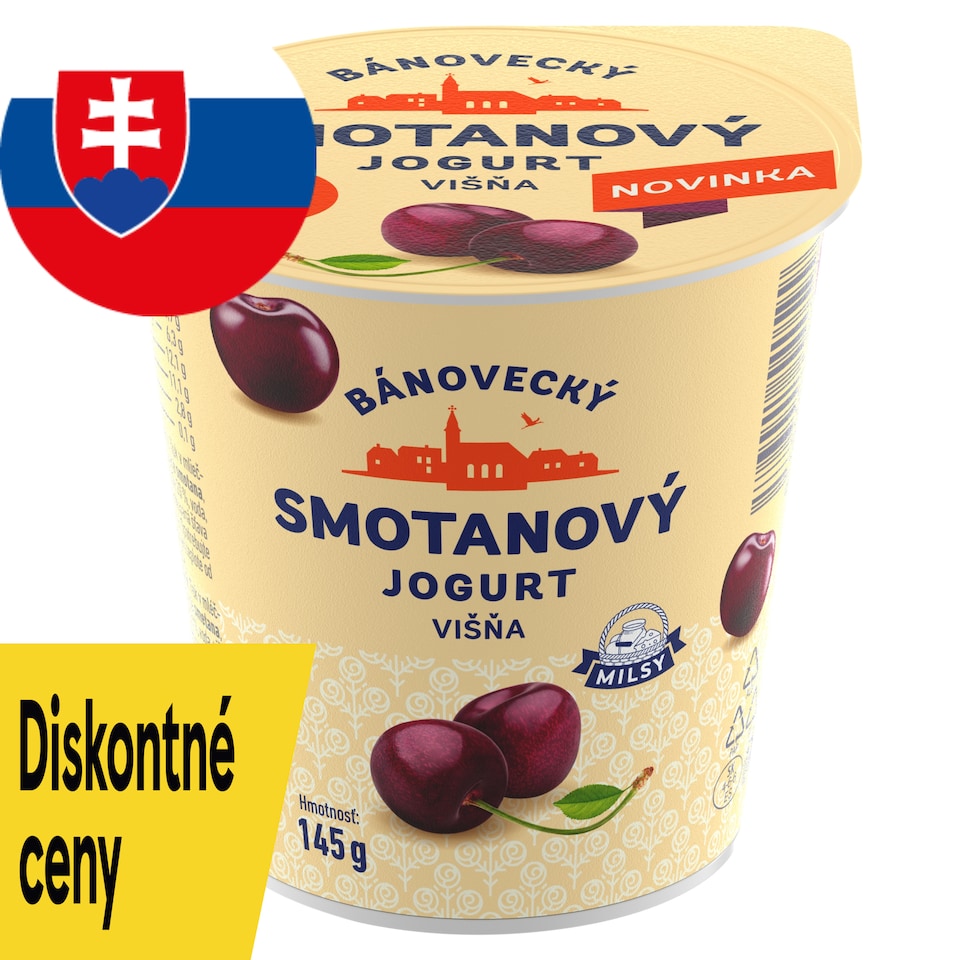 Milsy Bánovecký smotanový jogurt višňa 145 g