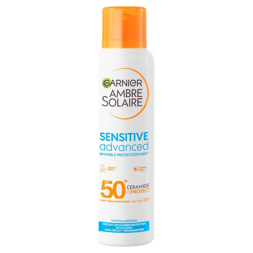 image 1 of Garnier Ambre Solaire Sensitive Advanced Mist Spf 50 150Ml