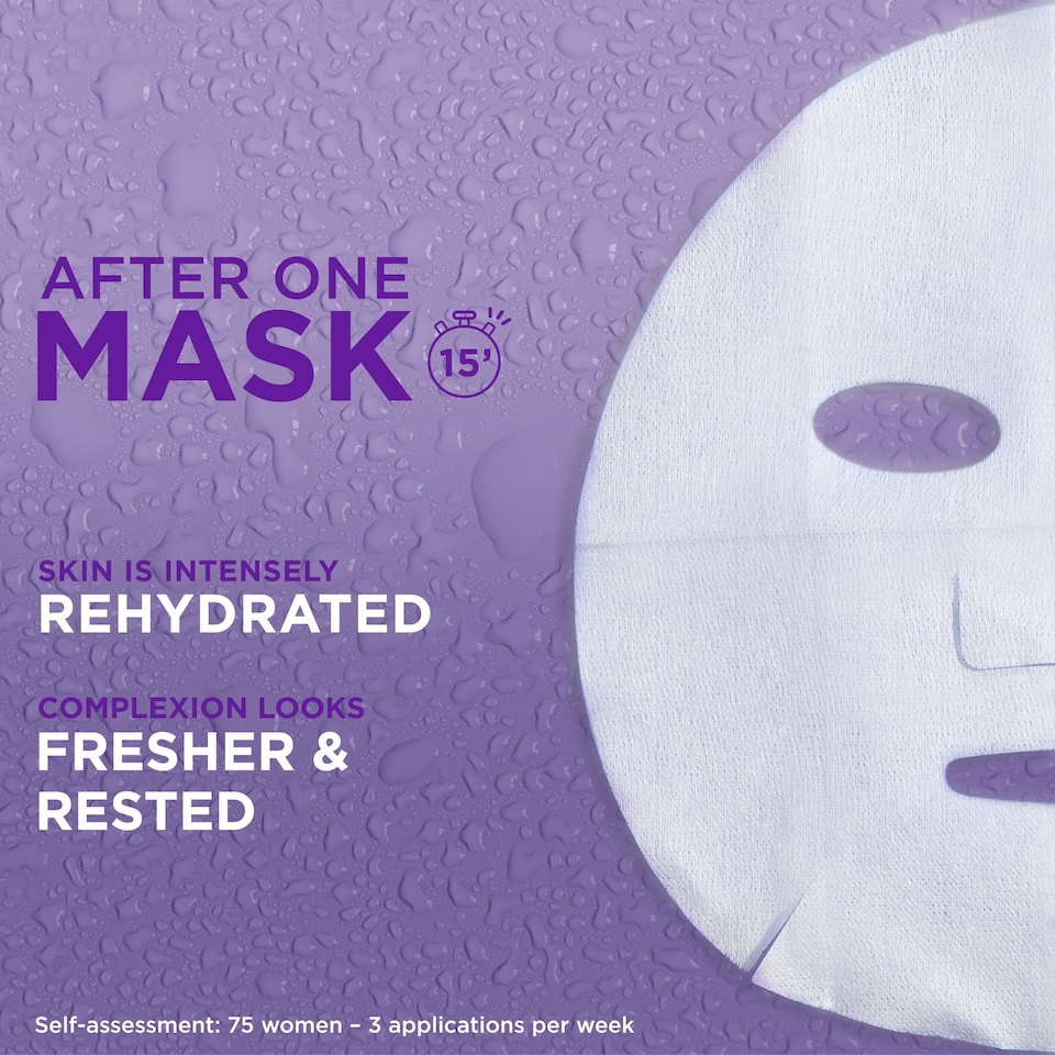 image 1 of Garnier Moisture Bomb Hydrating Face Mask Lavender