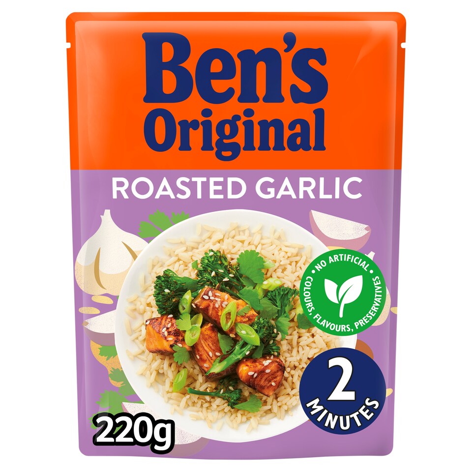 image 1 of Ben's Original Roasted Garlic Microwave Rice 220g